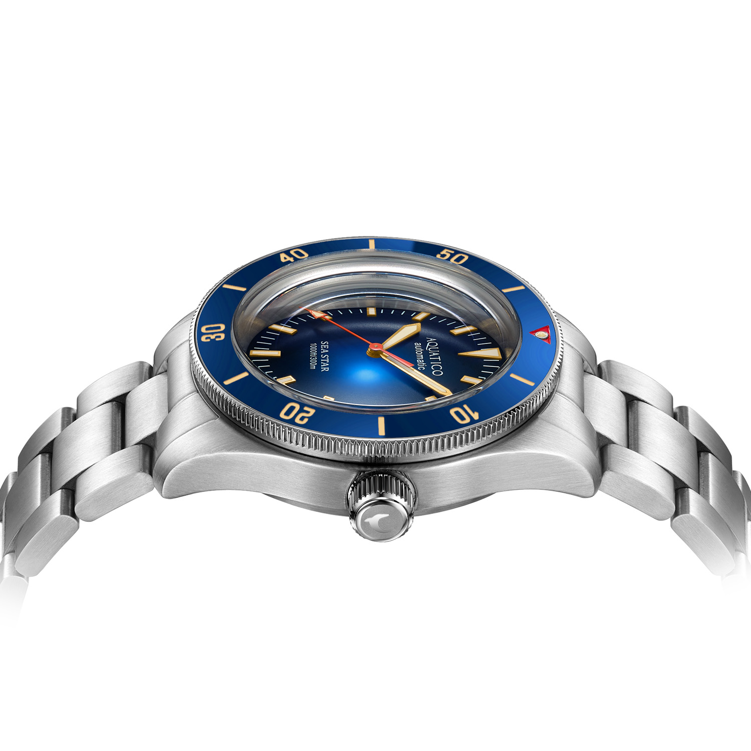 Aquatico Sea Star V2 42mm Automatic Men's Diver Watch Blue Dial/Blue Bezel AQ1009S-BL-NH35 - Click Image to Close