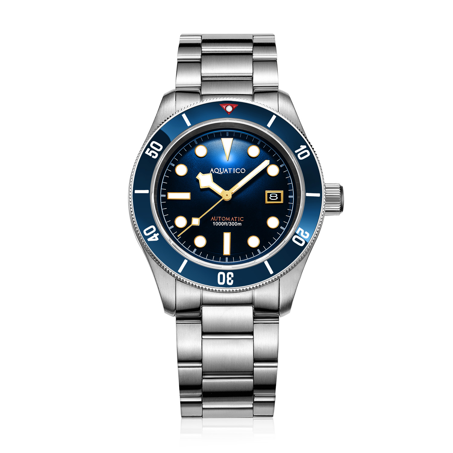 Aquatico Sea Star V2 42mm Automatic Men's Diver Watch Blue Dial/Blue Bezel/Snowflake Hands