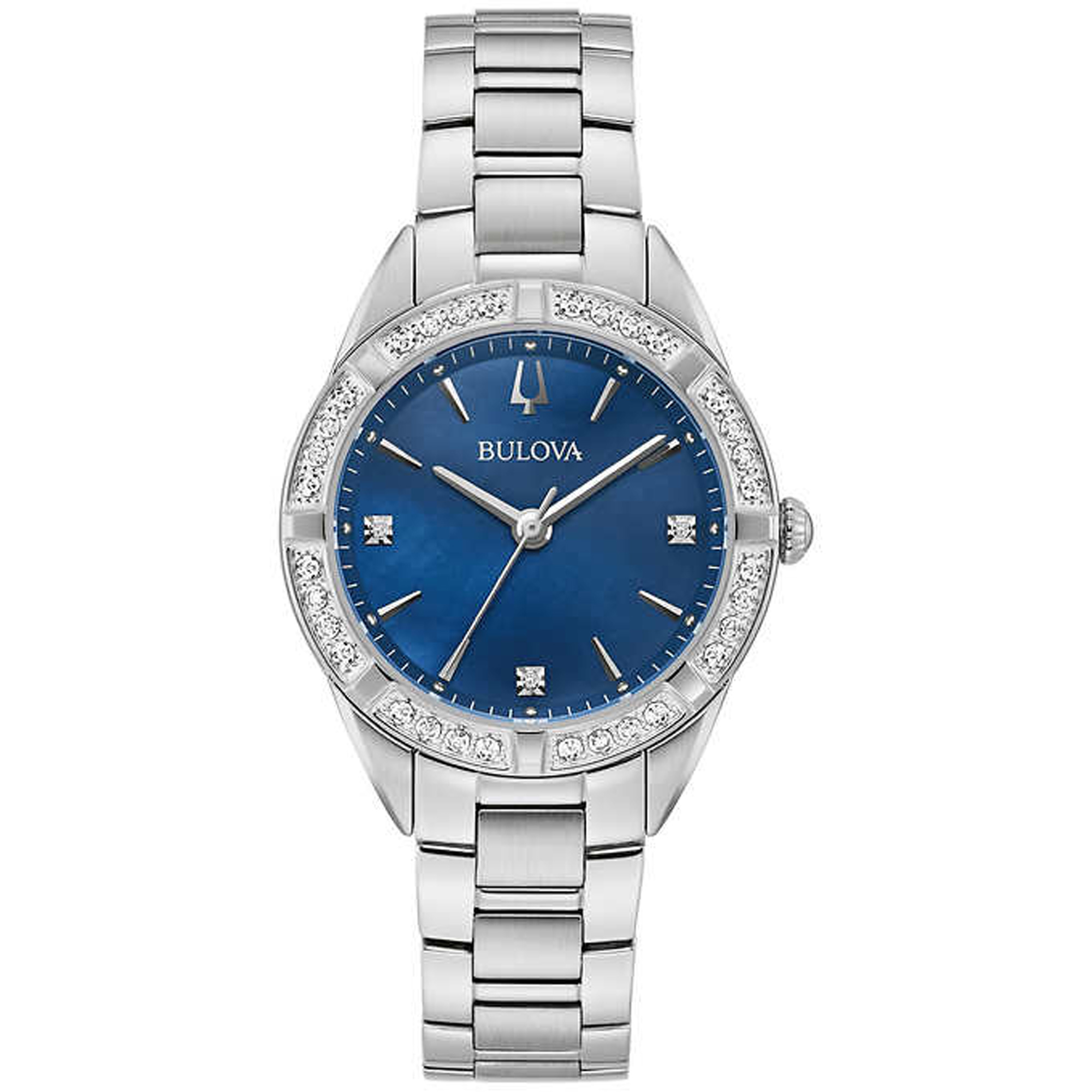 Bulova Sutton Stainless Steel Ladies Watch 33mm 96R243 - Click Image to Close