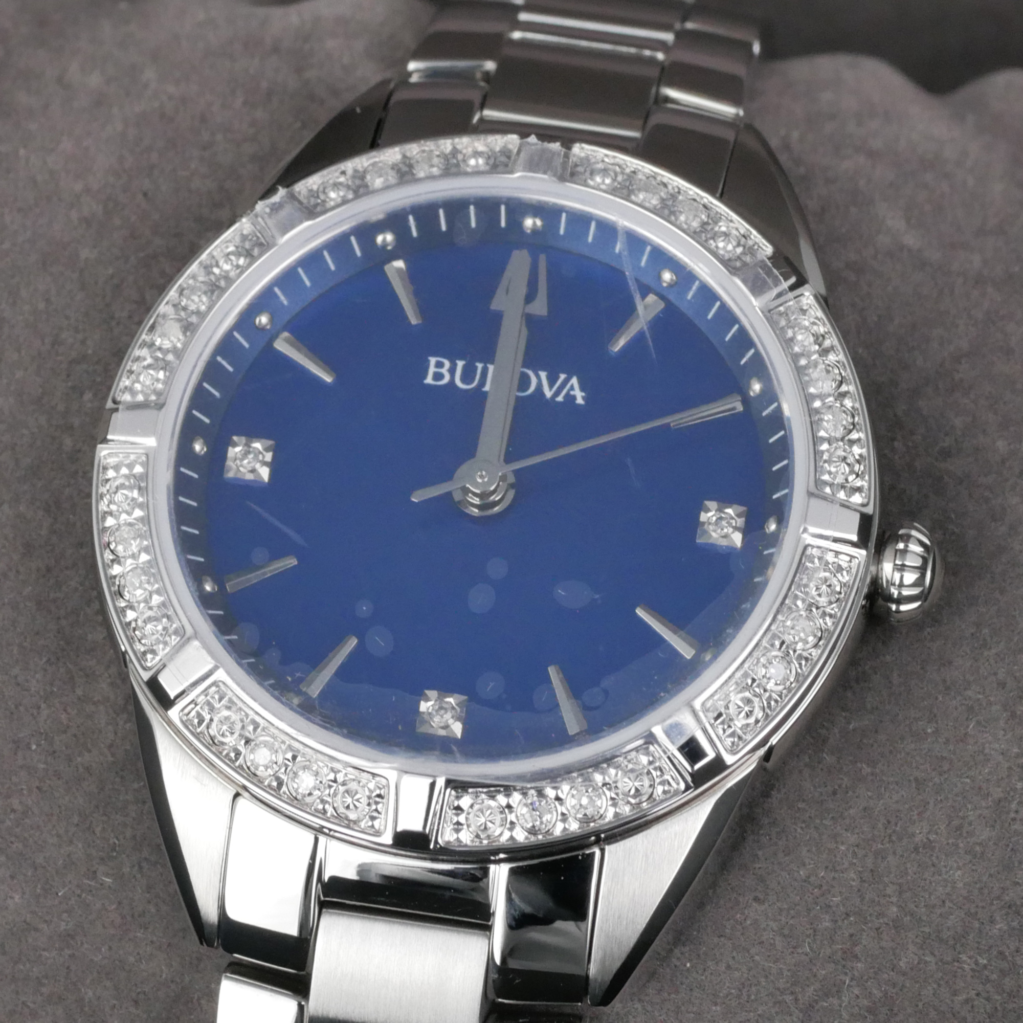 Bulova Sutton Stainless Steel Ladies Watch 33mm 96R243 - Click Image to Close