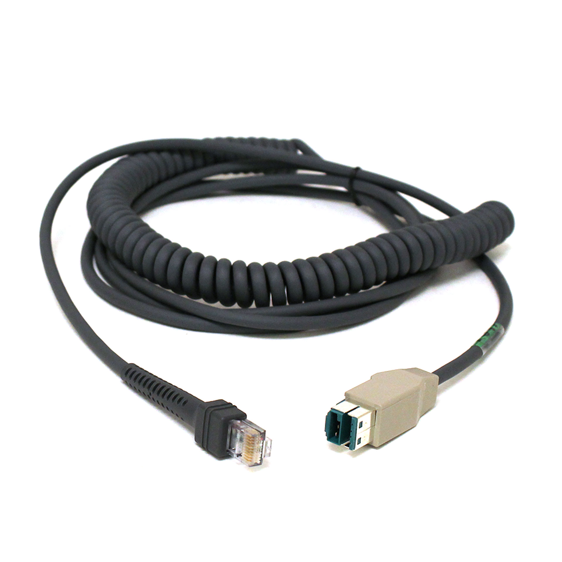 Zebra (Motorola) CBA-U08-C15ZAR Coiled Cable 15FT - Click Image to Close