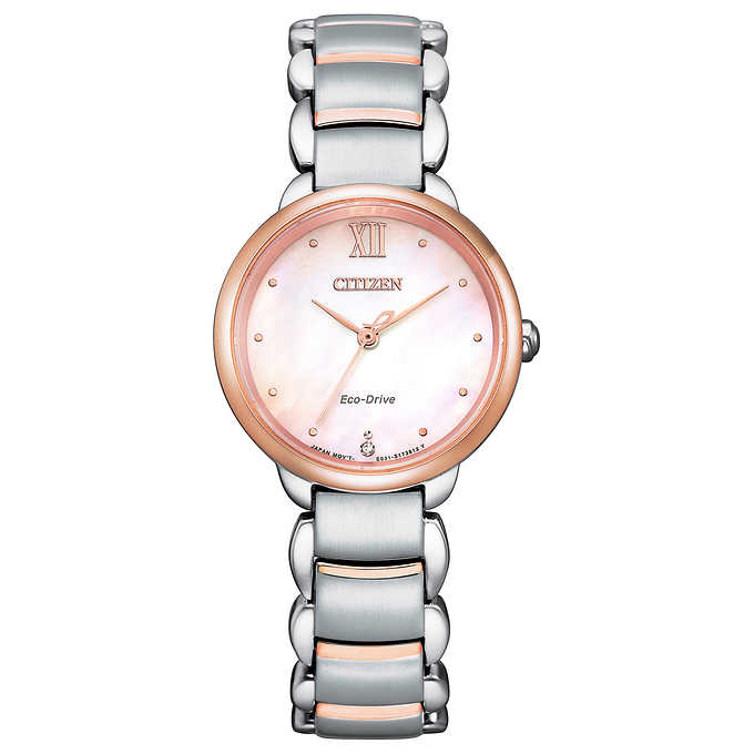 Citizen Eco-Drive Classic Stainless Steel Ladies Quartz Watch Two-Tone EM0926-55Y - Click Image to Close