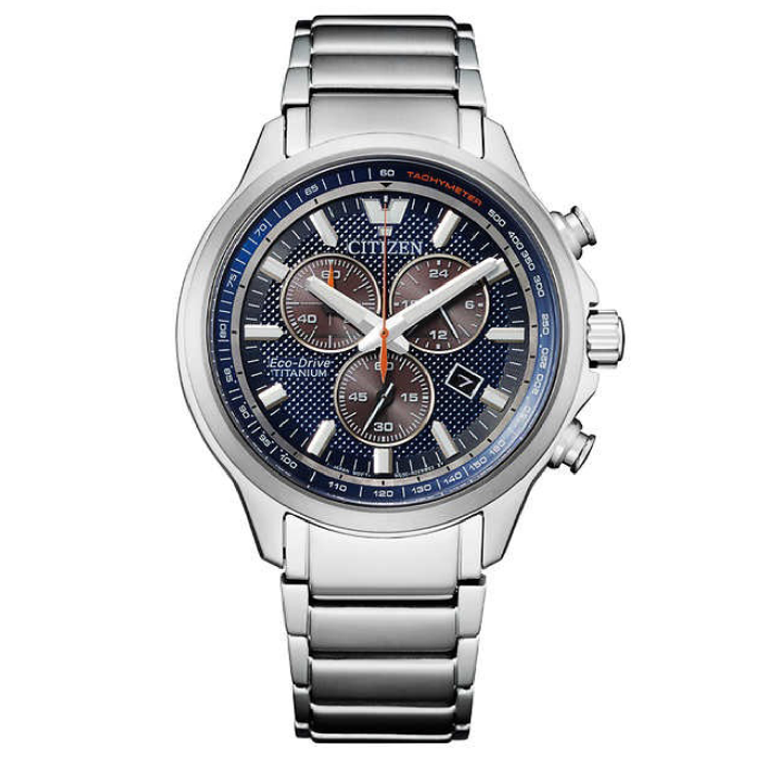 Citizen Eco-Drive Super Titanium Men's Chronograph Watch AT2471-58L - Click Image to Close