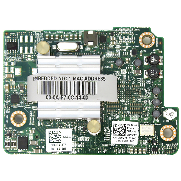 D9VTT 2x10 Gigabit Broadcom PCIe x8 Mezzanine LOM Network Card
