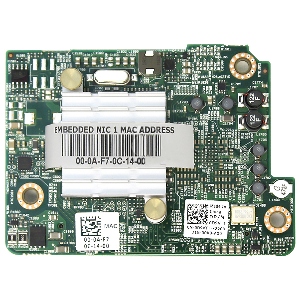 D9VTT 2x10 Gigabit Broadcom PCIe x8 Mezzanine LOM Network Card - Click Image to Close