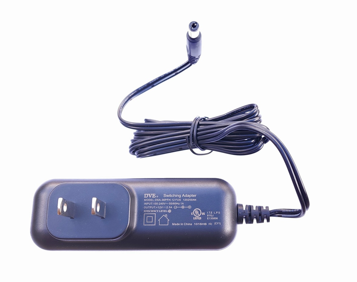 DVE DSA-36PFH-12 AC Adapter 12V 2.5A 30 watt 5.5/2.1mm for cameras access points routers