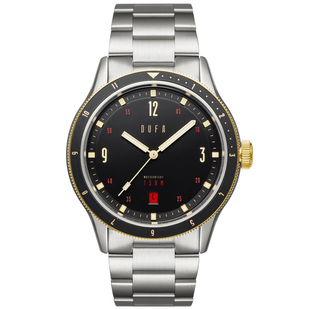 DuFa Caviar Black 41mm Automatic Diver Men's Watch 15ATM DF-9034-55 - Click Image to Close