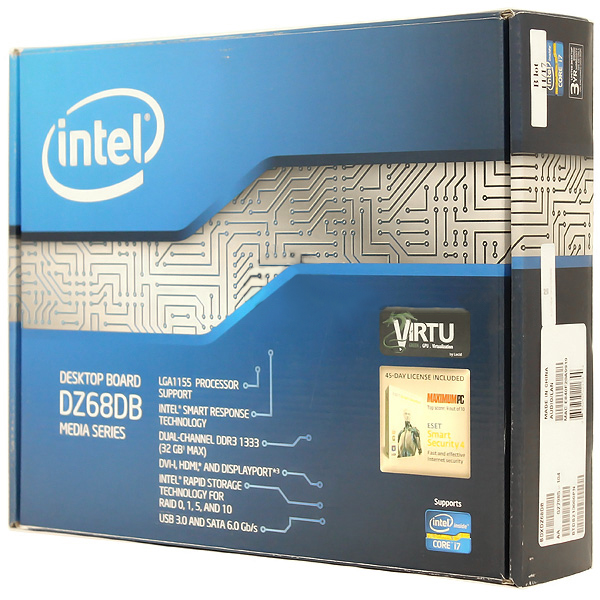 Intel DZ68DB Desktop Board G27985 LGA1155 HDMI DisplayPort DVI-I