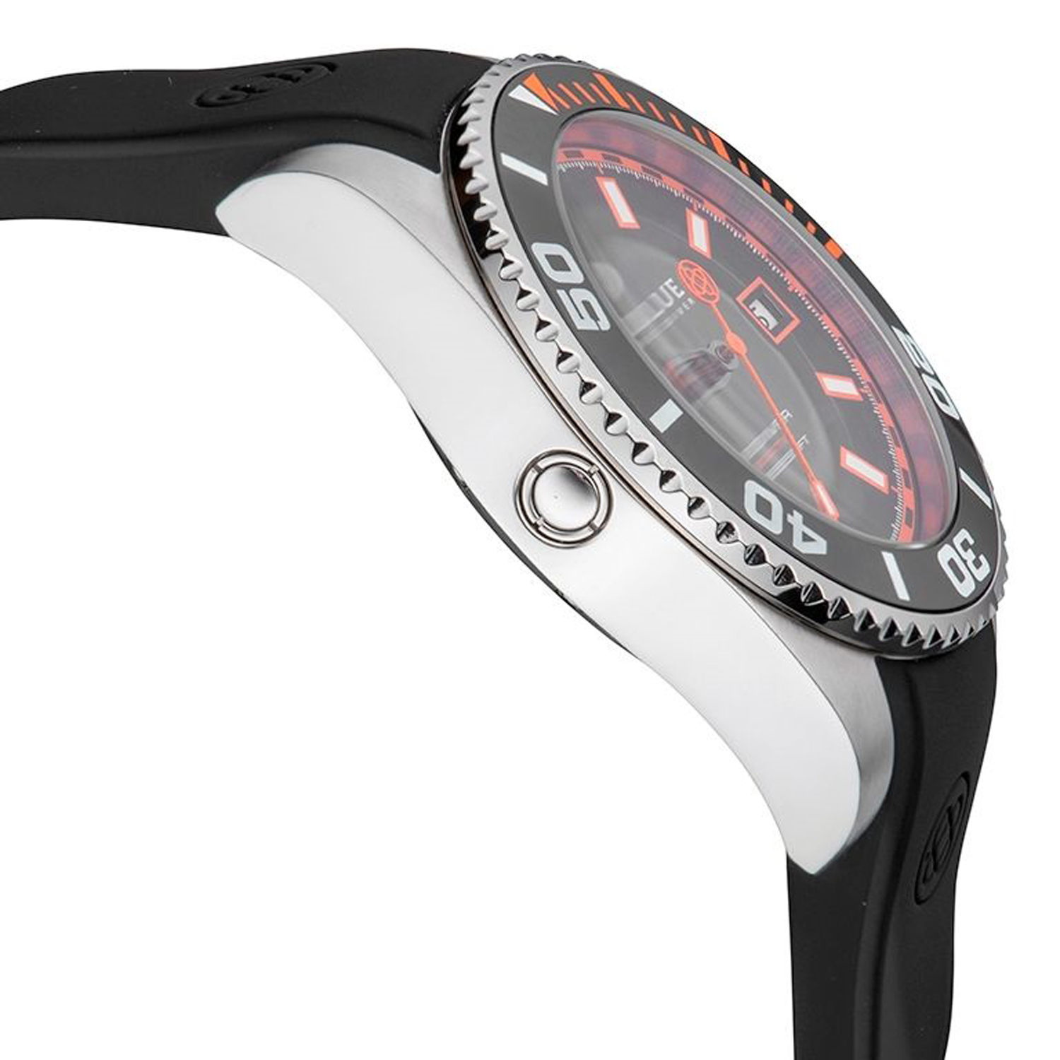 Deep Blue Ocean Diver 500 Automatic Men’s Diver Watch Black-Red Bezel