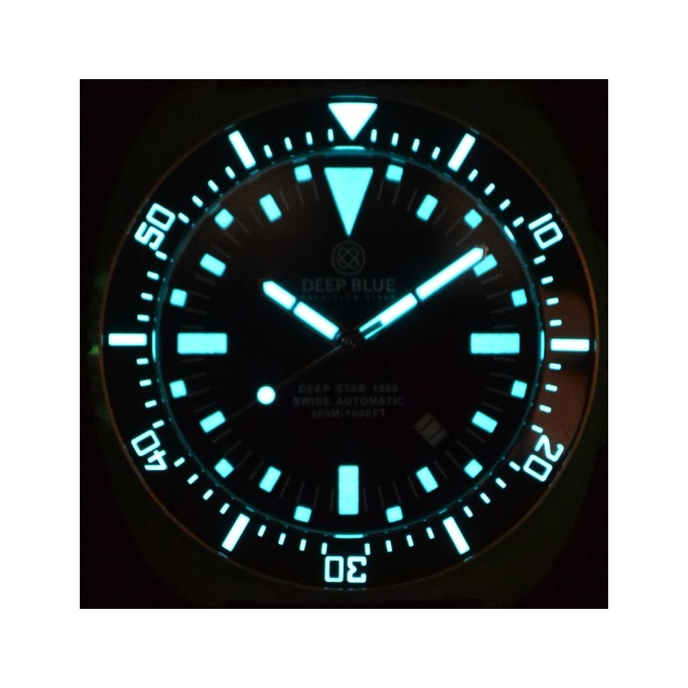Deep Blue Deep Star 1000 Expedition 45mm Automatic Diver Men's Watch WR300 - Click Image to Close