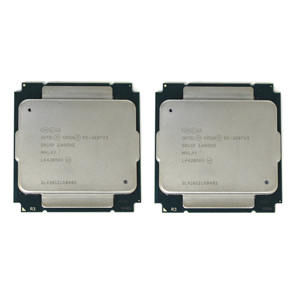 2x Intel Xeon E5-2697 v3 2.6GHz 35MB L3 Cache Server Processors - Click Image to Close