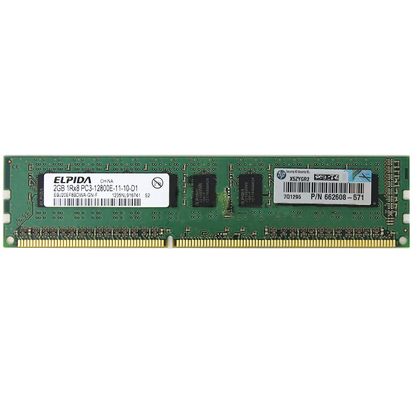 Elpida 2GB 1Rx8 PC3-12800E DDR3-1600 ECC Memory EBJ20EF8BDWA-GN- - Click Image to Close