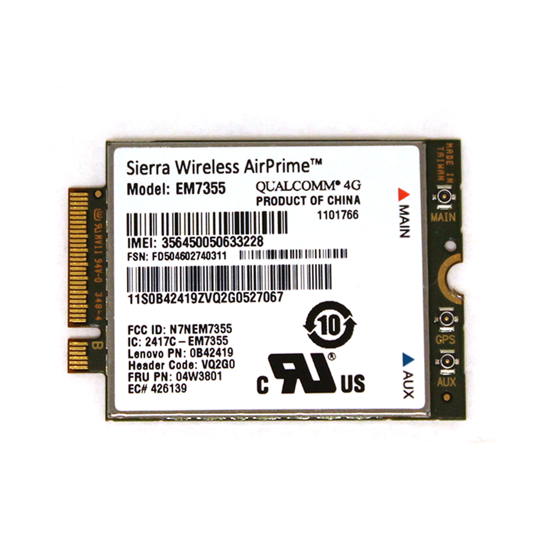 Lenovo/Sierra Wireless AirPrime EM7355 wireless modem 0B42419