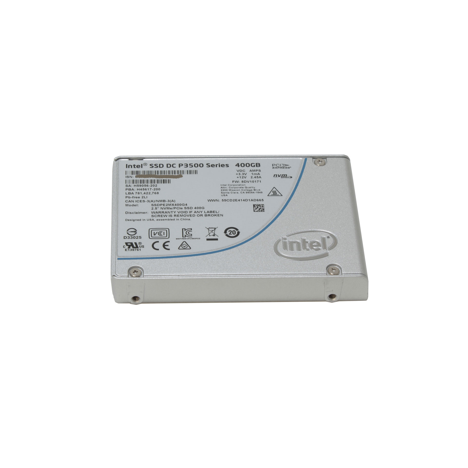 SSDPE2MX400G401 Intel DC P3500 Series 400GB SSD PCI Express 3.0 - Click Image to Close