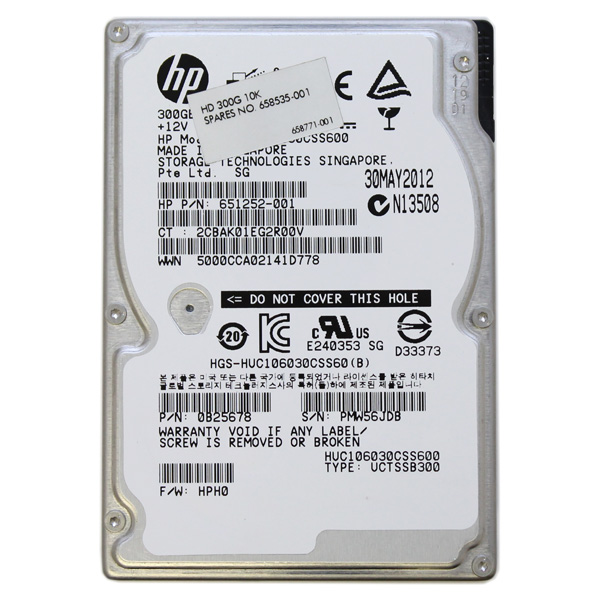 Hitachi HUC106030CSS600 Ultrastar C10k600 300GB SAS 6GB 10000rpm 64MB 2.5inch Internal Hard Disk Drive - Click Image to Close