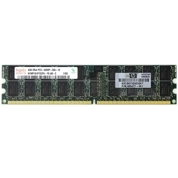 Hynix 4GB DDR2 PC2-5300 2Rx4 Memory Module HYMP151P72CP4-Y5 - Click Image to Close