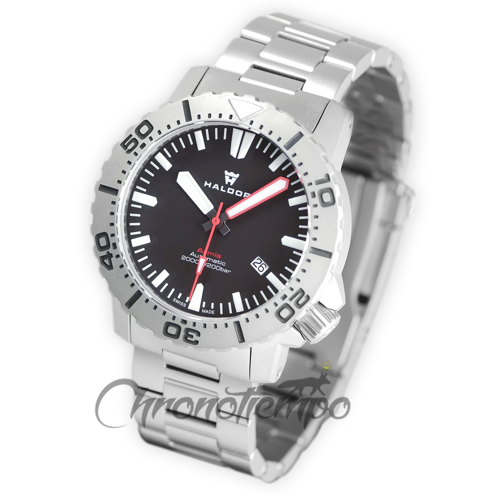 Haldor Armis 2000m HHC 42 mm Swiss Men's Diver Watch ETA 2824-2 Stainless Steel 316L bezel - Click Image to Close