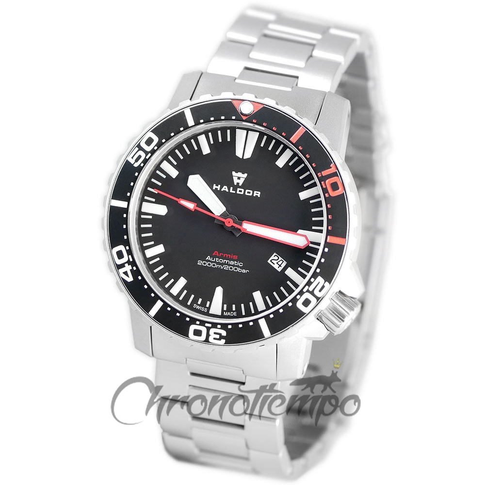 Haldor Armis 2000m 42 mm Swiss Men's Diver Watch ETA 2824-2 Zirconia Ceramic