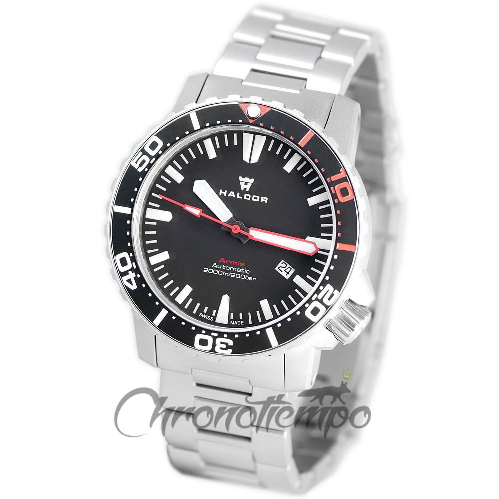 Haldor Armis 2000m 42 mm Swiss Men's Diver Watch ETA 2824-2 Zirconia Ceramic - Click Image to Close