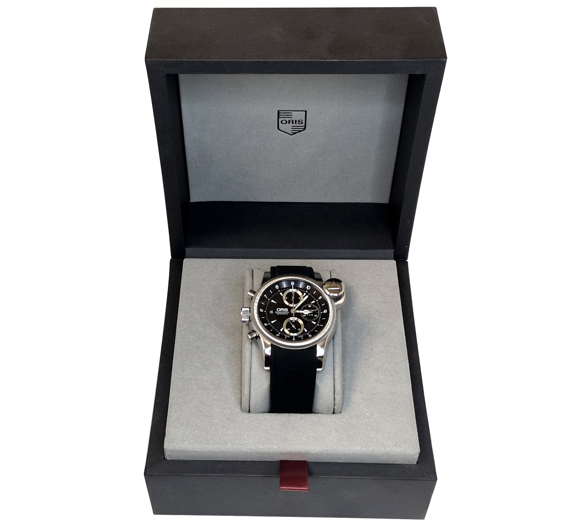 Oris Flight Timer R4118 44mm ETA 7750 Automatic Black Guilloche Dial Men's Watch Limited Edition