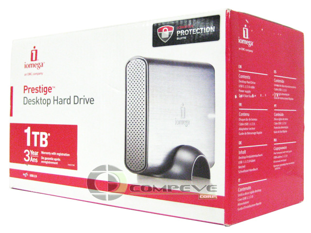 1TB Iomega Prestige Hard Drive 7200rpm External USB HDD 3.5"