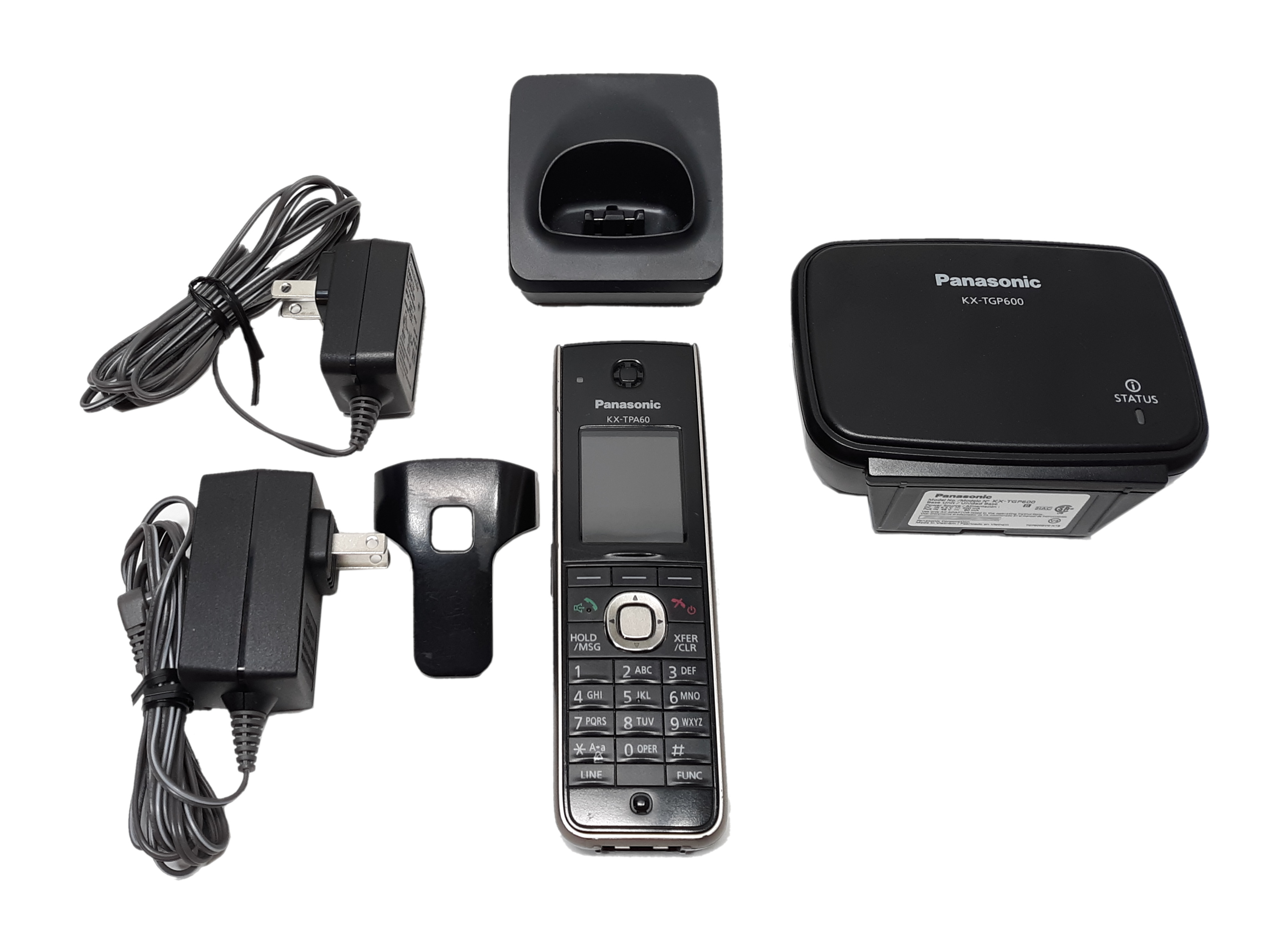 Panasonic KX-TGP600 SIP DECT Cordless Phone System 2 VOIP Handsets TGP600 TPA60 