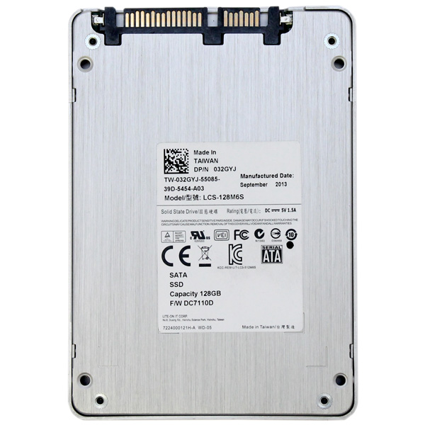 LiteOn 128GB 2.5" SATA SSD Drive LCS-128M6S Dell 032GYJ 32GYJ