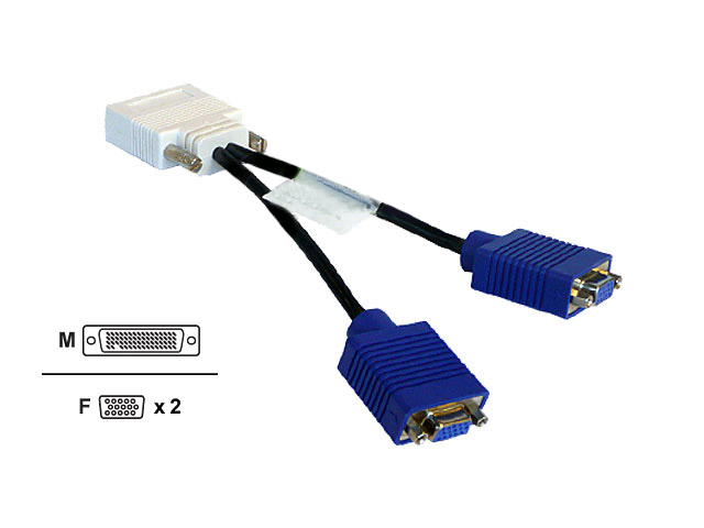 DMS-59 Dual VGA Split Y Cable Dual Quad Video Cards R0914;G9438 - Click Image to Close