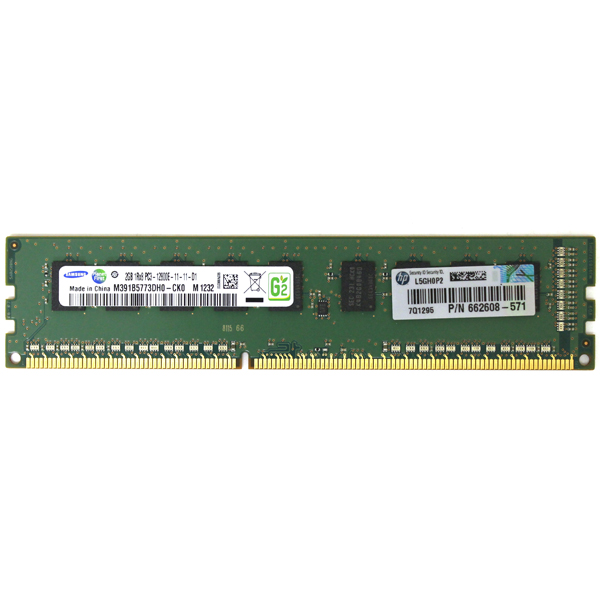 Samsung 2GB PC3-12800 M391B5773DH0-CK0 DDR3 Memory HP 662608-571 - Click Image to Close