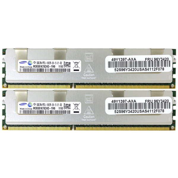 Samsung 16GB 2x8GB PC3L-10600R DDR3 ECC Reg RAM M393B1K70CHD-YH9 - Click Image to Close