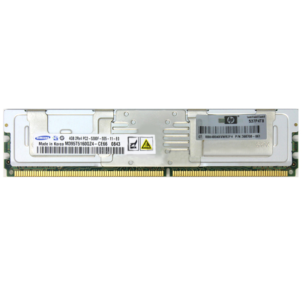 Samsung 4GB DDR2 PC2-5300 2Rx4 Memory Module HP 398708-061 - Click Image to Close