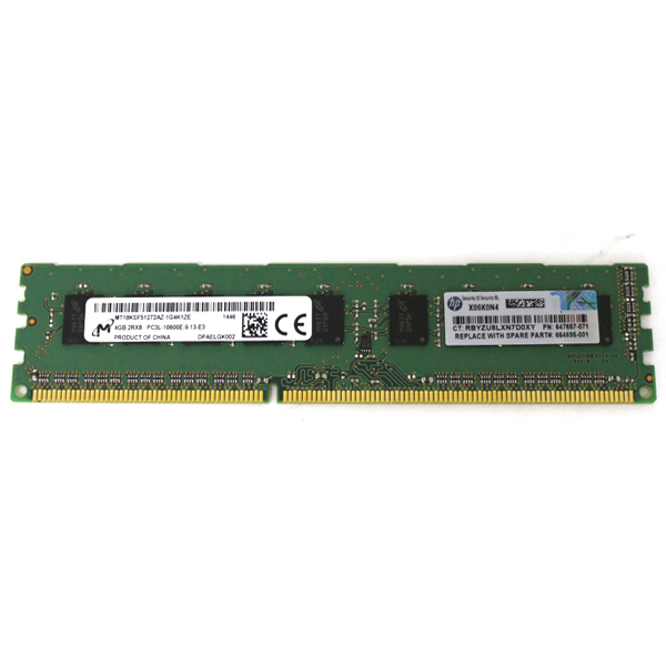 HP 4GB PC3-10600 DDR3-1333MHz 1.35V Memory Module 647657-071