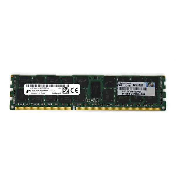 Micron 16GB PC3-14900R DDR3 ECC Memory Module HP 712383-081 - Click Image to Close