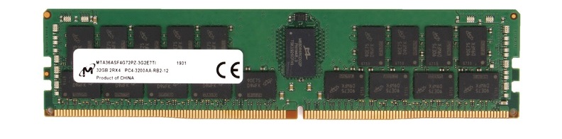 32Gb Micron MTA36ASF4G72PZ-3G2R1 PC4-3200 DDR4-25600 1.2V DIMM 288pin ECC Server MTA36ASF4G72PZ-3G2R1
