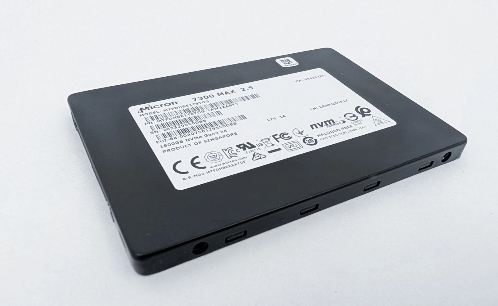 Micron 7300 Max 1.60TB PCIe 3 NVMe 2.5" Enterprise SSD MTFDHBE1T6TDG-1AW1ZABYY