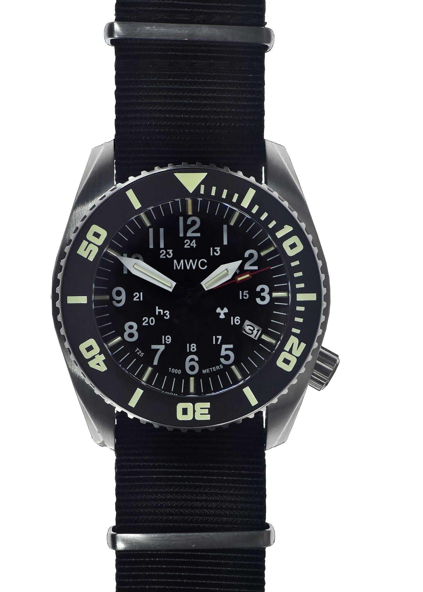 MWC "Depthmaster" 1000m Military Automatic Swiss Divers Watch GTLS Helium Valve - Click Image to Close