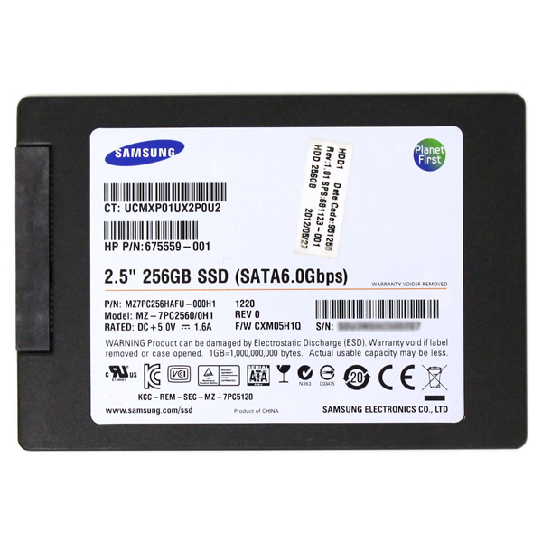 Samsung 256GB SSD MZ-7PC2560 SATA 6Gb/s 675559-001 681123-001 HP