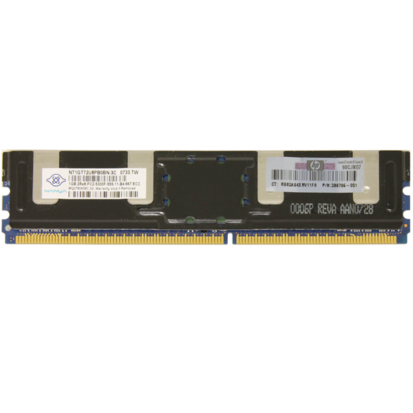 Nanya 1GB DDR2 2Rx8 PC2-5300 240-pin DIMM NT1GT72U8PB0BN-3C