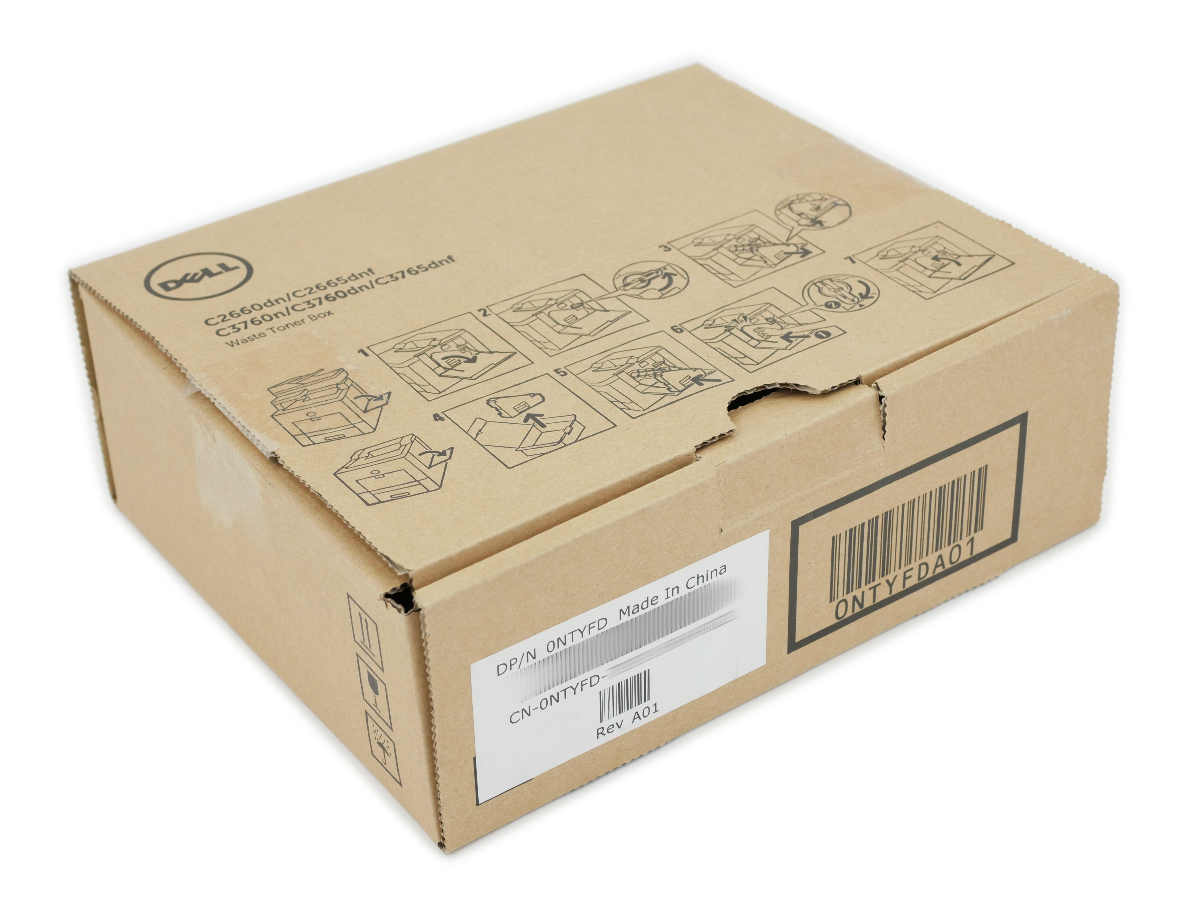 Dell Waste Toner Box NTYFD for C2660 C2665 C3760 C3765 S3840 - Click Image to Close