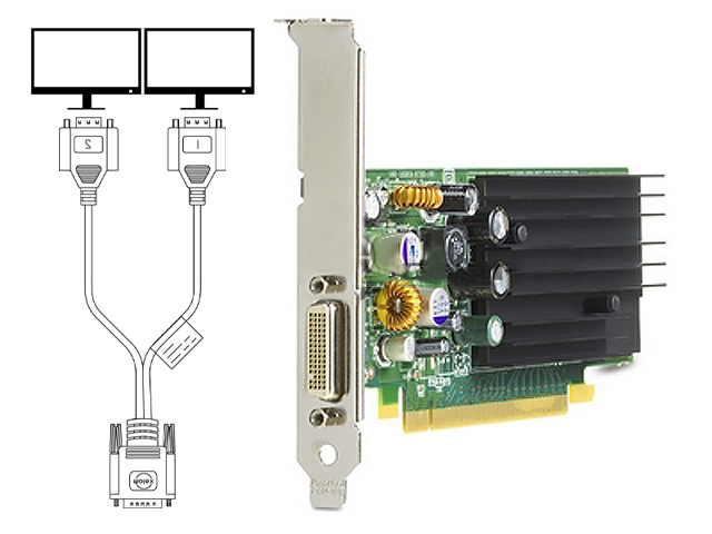 nVidia Quadro NVS 285 128MB x16 PCIE Video Card HP 396683-001