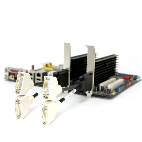 Quad Display Nvidia Video Card Set 4 Monitor Screen DVI Support - Click Image to Close