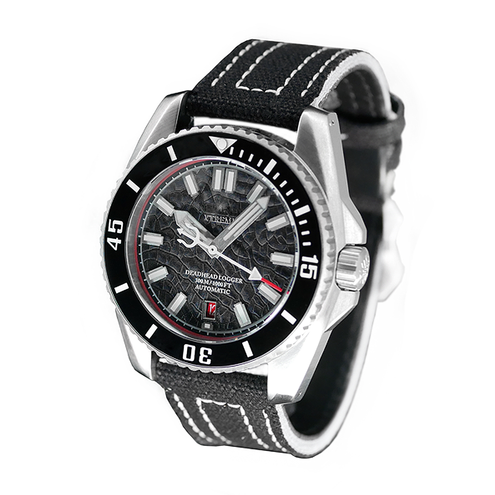 Neminus Xtreme Diver 300 Black Deadhead Automatic Diver Watch 44mm - Click Image to Close