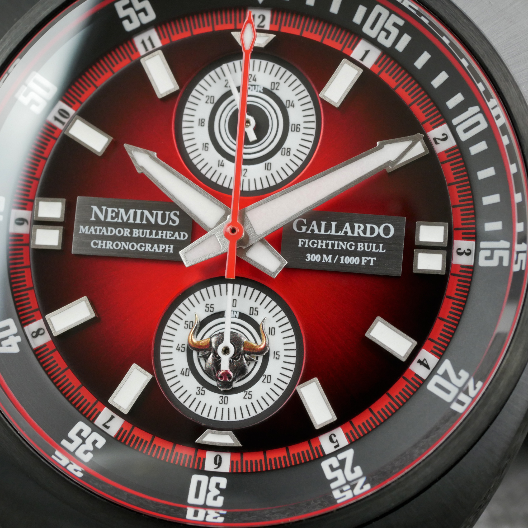 Neminus Matador Bullhead Gallardo Men's Chronograph Watch - Click Image to Close