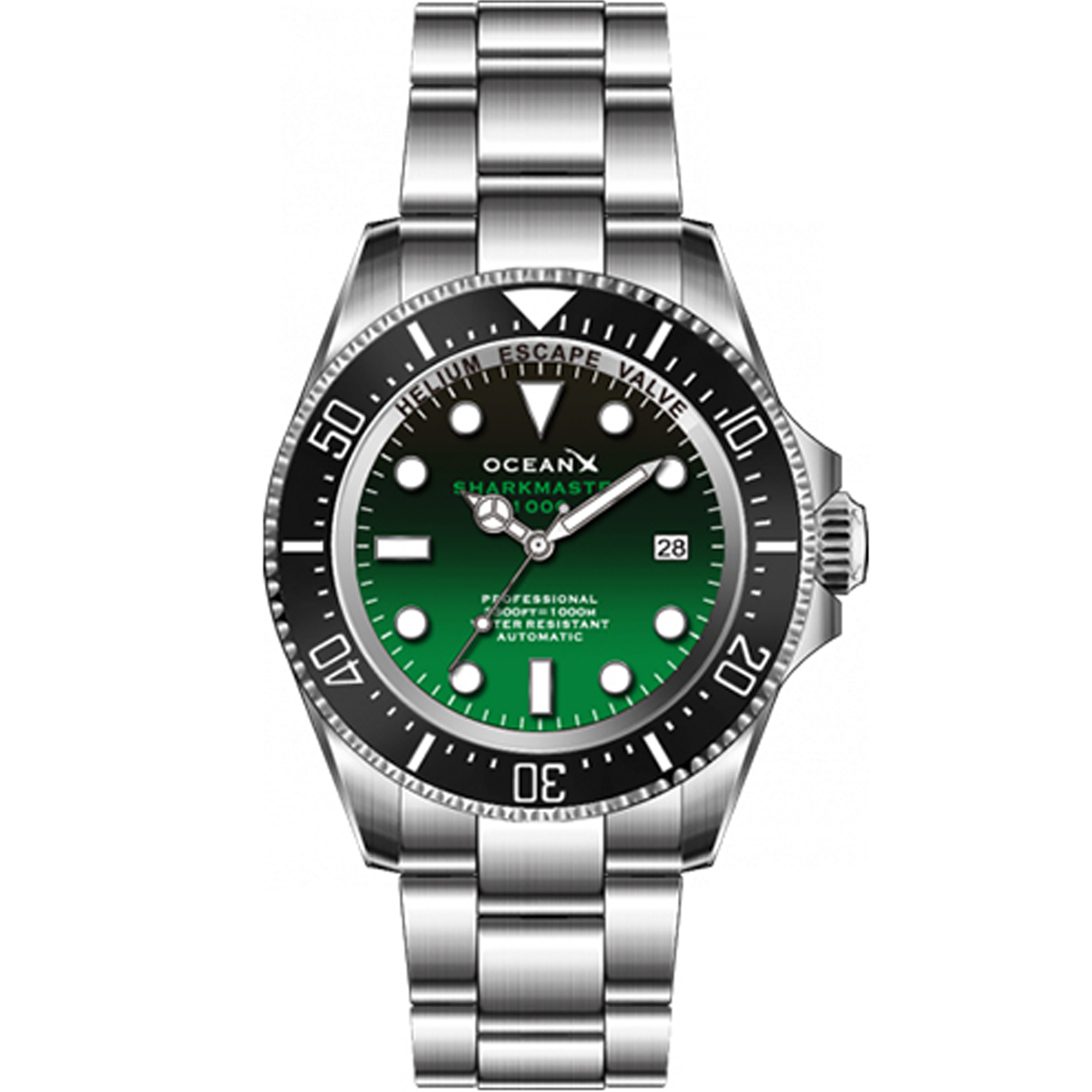 OceanX Sharkmaster 1000 44mm Automatic Men's Diver Watch WR1000m SMS1019 - Click Image to Close