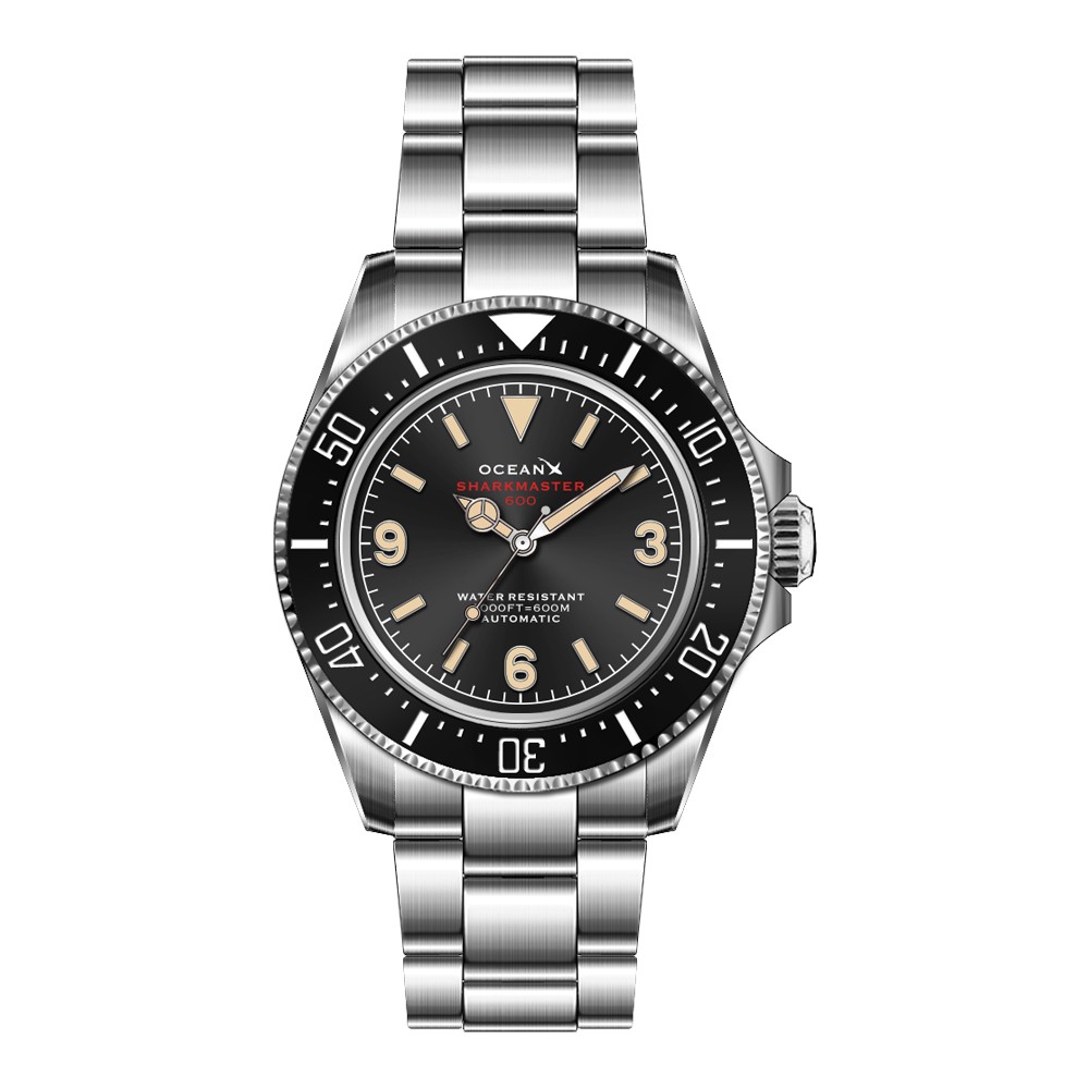 OceanX Sharkmaster 600 44mm Automatic WR600 Men's Diver Watch SMS600-31 - Click Image to Close