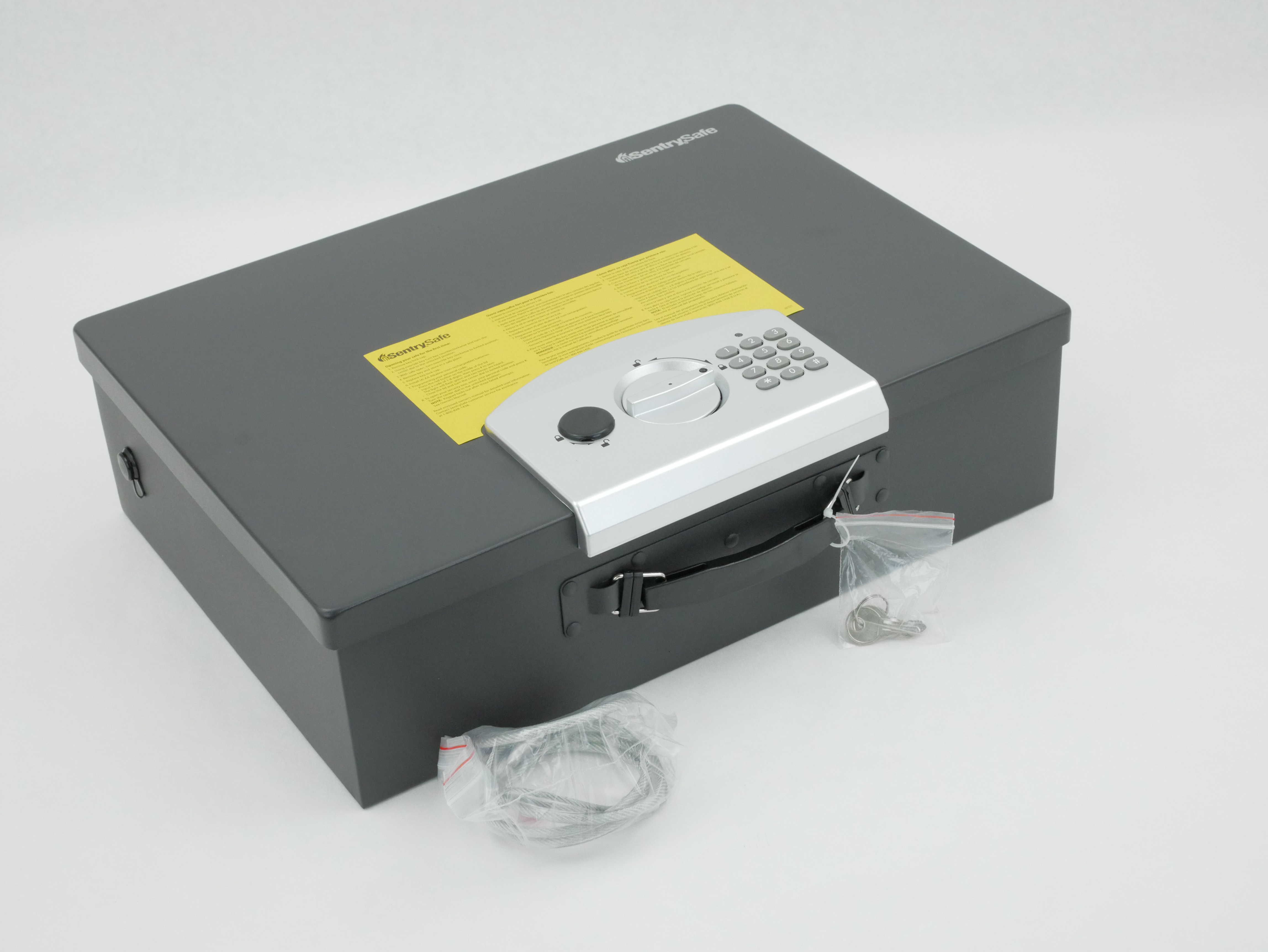 SentrySafe Portable Security Safe Large 0.5 cu ft Digital Lock Tethering PL048E