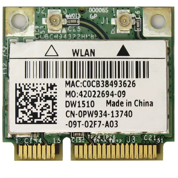 Dell Wireless DW1510 PW934 802.11a/g/n PCIe Half mini Wi-Fi Card