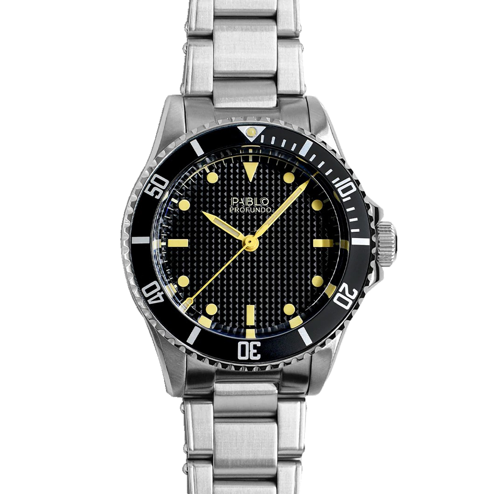 Pablo Profundo Automatic Men's Watch Black Dial / Black Bezel VB-11 Limited 200pcs - Click Image to Close