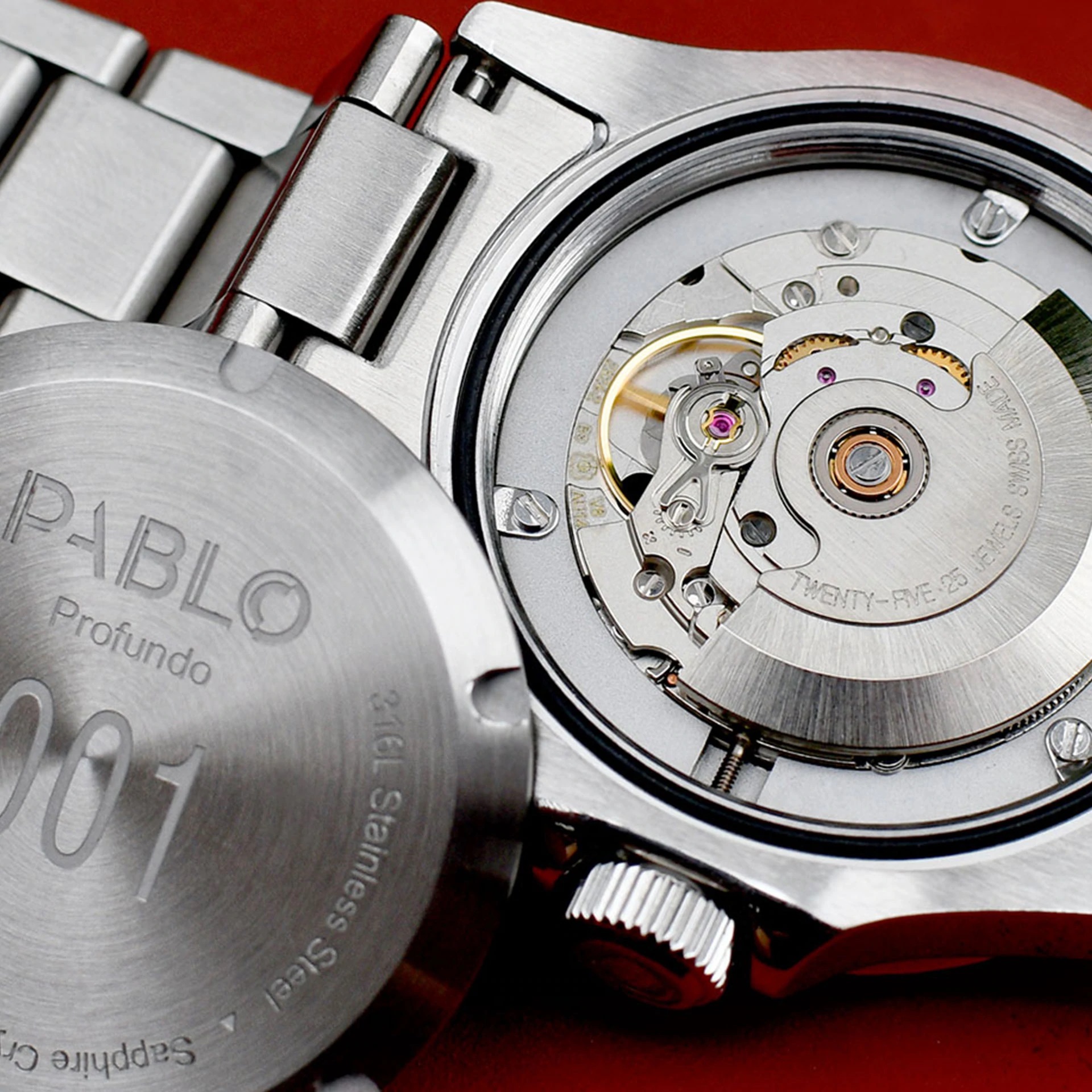 Pablo Profundo Automatic Men's Watch Black Dial / Black Bezel VB-11 Limited 200pcs - Click Image to Close