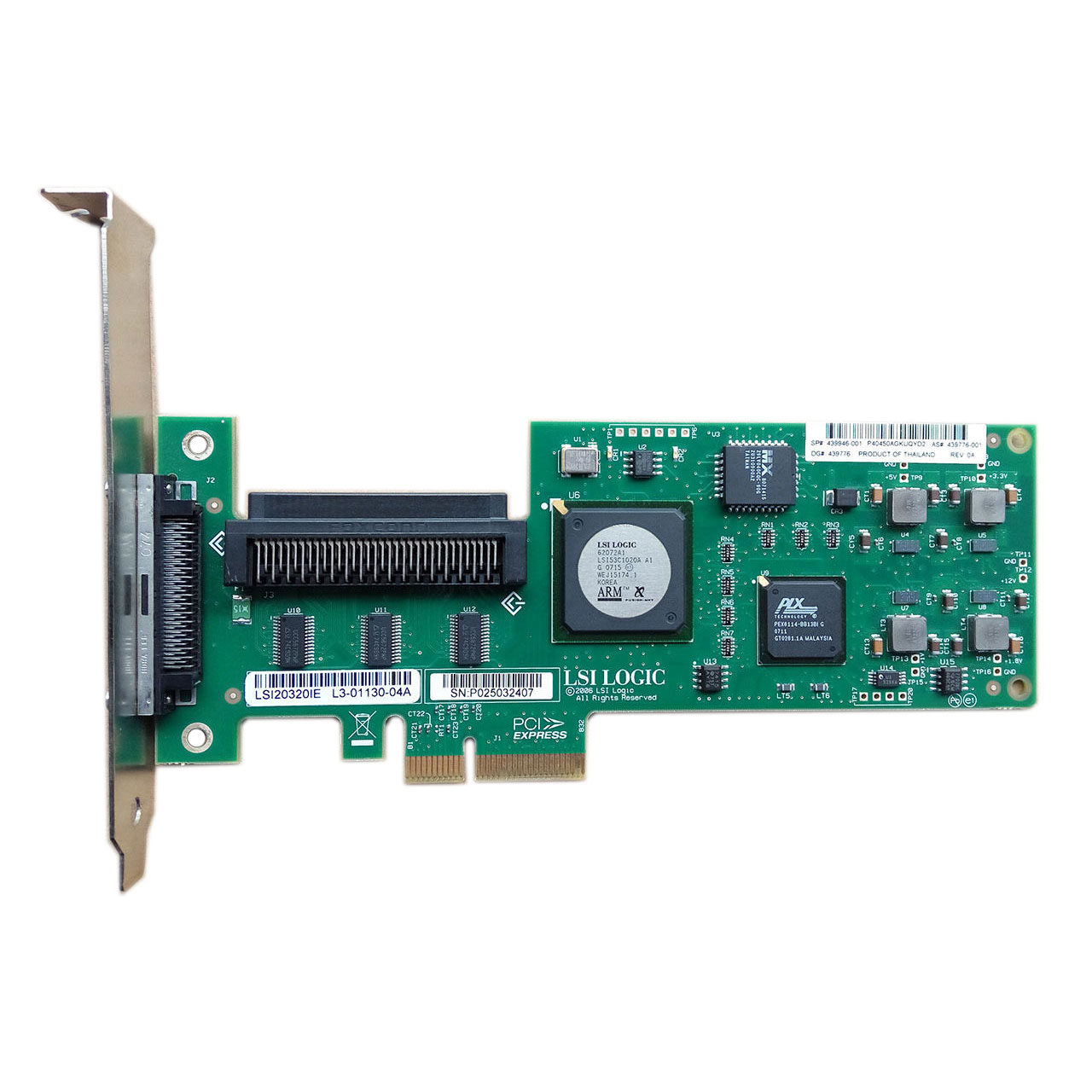 439946-001 HP 68 Pin PCI-E Single Channel LVD Ultra230 SCSI - Click Image to Close